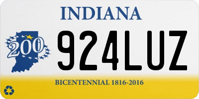 IN license plate 924LUZ