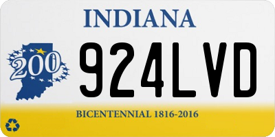 IN license plate 924LVD