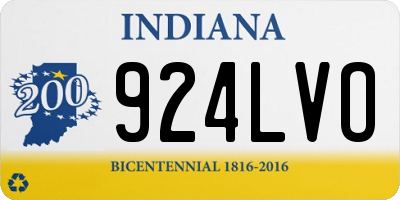 IN license plate 924LVO
