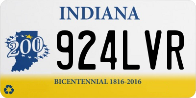 IN license plate 924LVR
