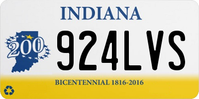 IN license plate 924LVS