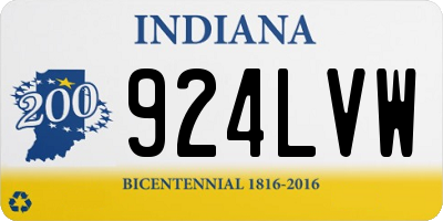 IN license plate 924LVW