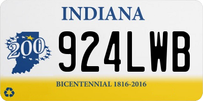 IN license plate 924LWB
