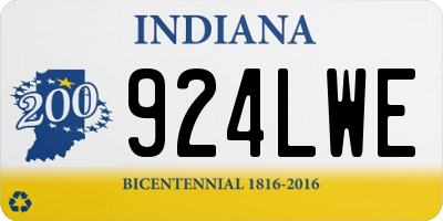 IN license plate 924LWE