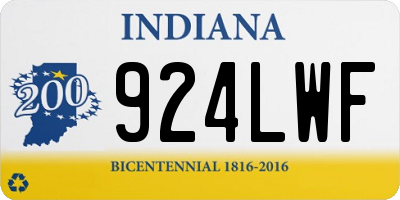 IN license plate 924LWF