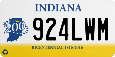 IN license plate 924LWM