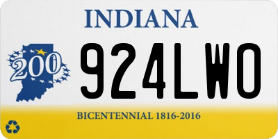 IN license plate 924LWO