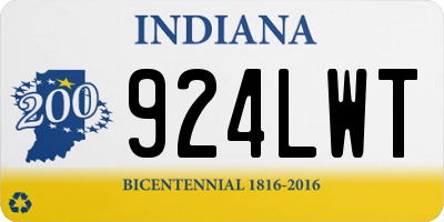 IN license plate 924LWT