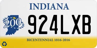 IN license plate 924LXB