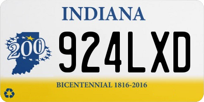 IN license plate 924LXD