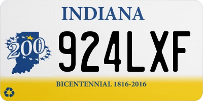 IN license plate 924LXF