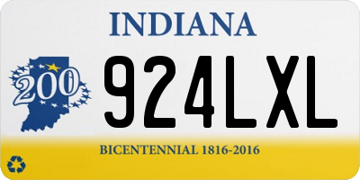 IN license plate 924LXL