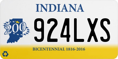 IN license plate 924LXS