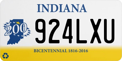 IN license plate 924LXU