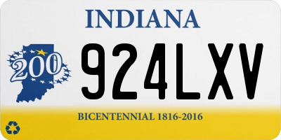 IN license plate 924LXV