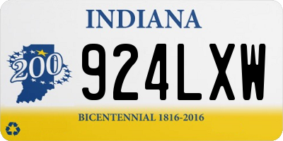 IN license plate 924LXW