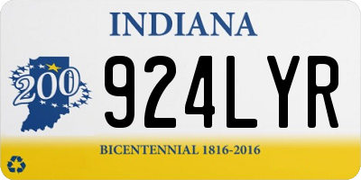 IN license plate 924LYR