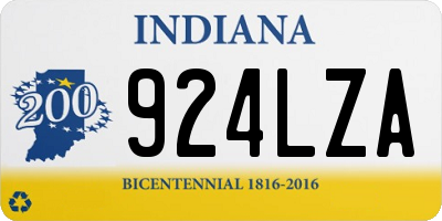 IN license plate 924LZA