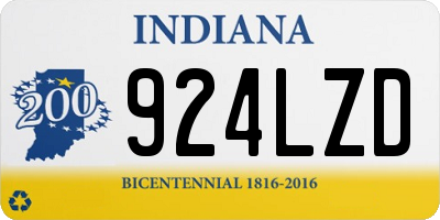 IN license plate 924LZD
