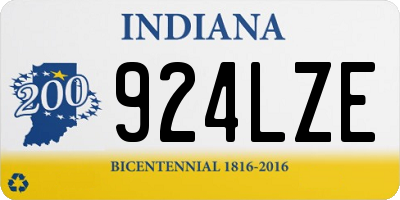 IN license plate 924LZE