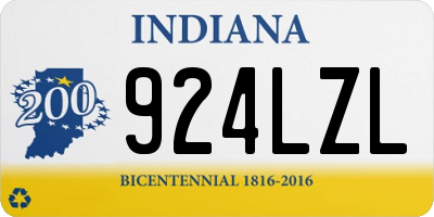 IN license plate 924LZL
