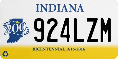 IN license plate 924LZM