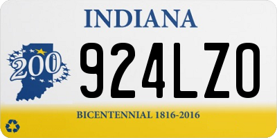 IN license plate 924LZO