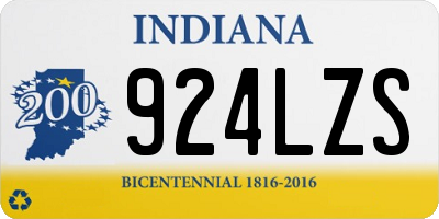 IN license plate 924LZS