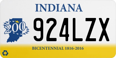 IN license plate 924LZX