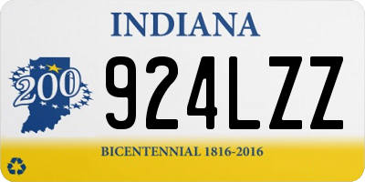IN license plate 924LZZ