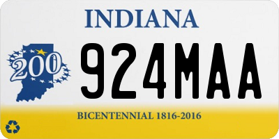 IN license plate 924MAA