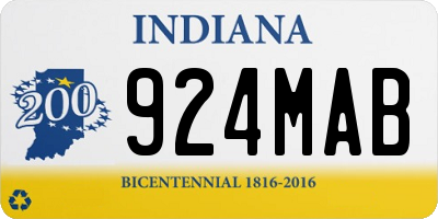 IN license plate 924MAB