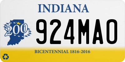 IN license plate 924MAO