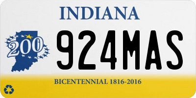 IN license plate 924MAS