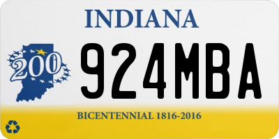 IN license plate 924MBA