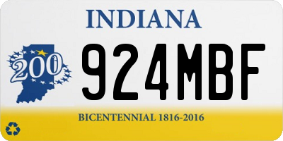 IN license plate 924MBF