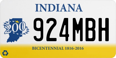 IN license plate 924MBH