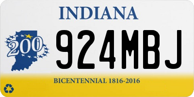 IN license plate 924MBJ