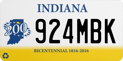IN license plate 924MBK
