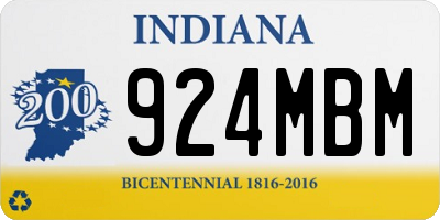 IN license plate 924MBM