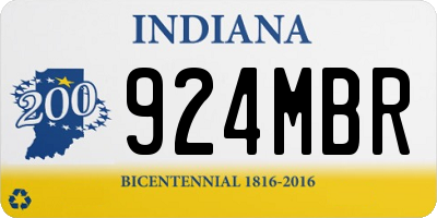 IN license plate 924MBR