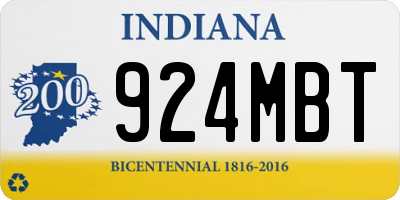 IN license plate 924MBT