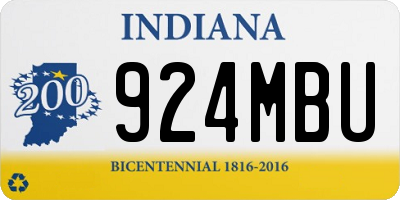 IN license plate 924MBU