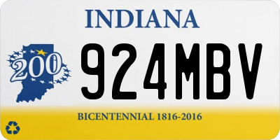 IN license plate 924MBV