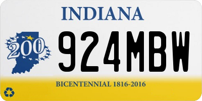 IN license plate 924MBW