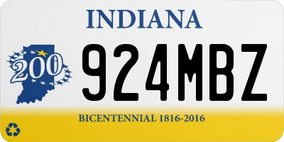 IN license plate 924MBZ