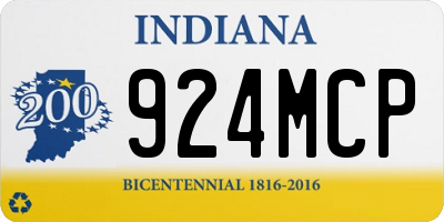 IN license plate 924MCP