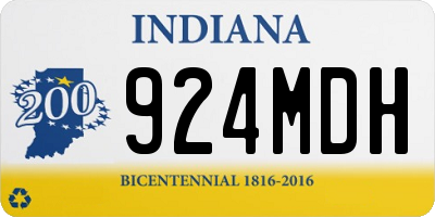 IN license plate 924MDH