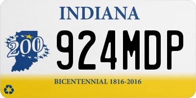 IN license plate 924MDP