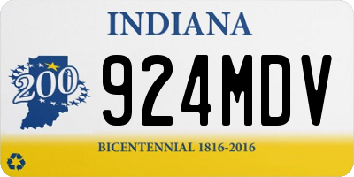 IN license plate 924MDV